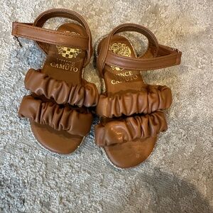 Vince Camuto Tan Kids Ruffle Sandals